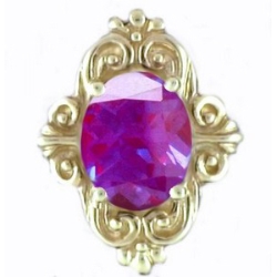 AC264 14K CREATED ALEXANDRITE SLIDE 